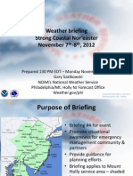 Latest Weather Briefing NWS - Coastal Storm 11/7-8/12