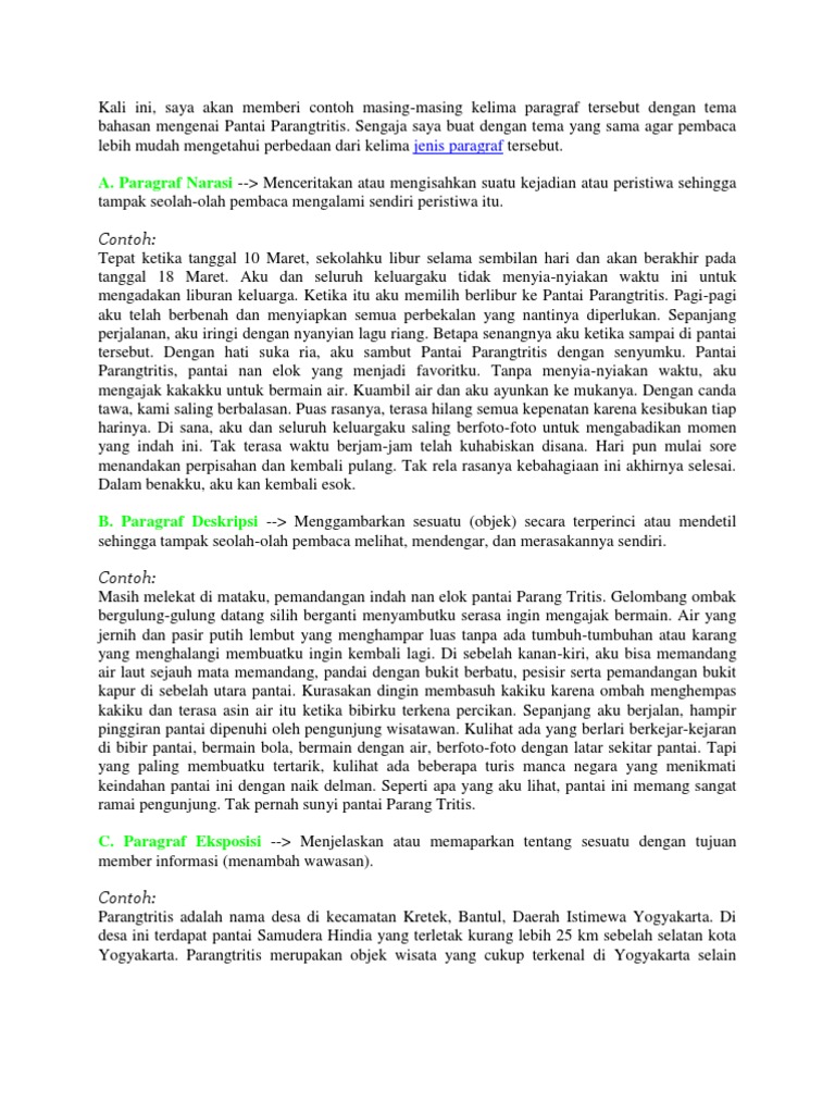 Teks Deskripsi Pantai Parangtritis – Beinyu.com