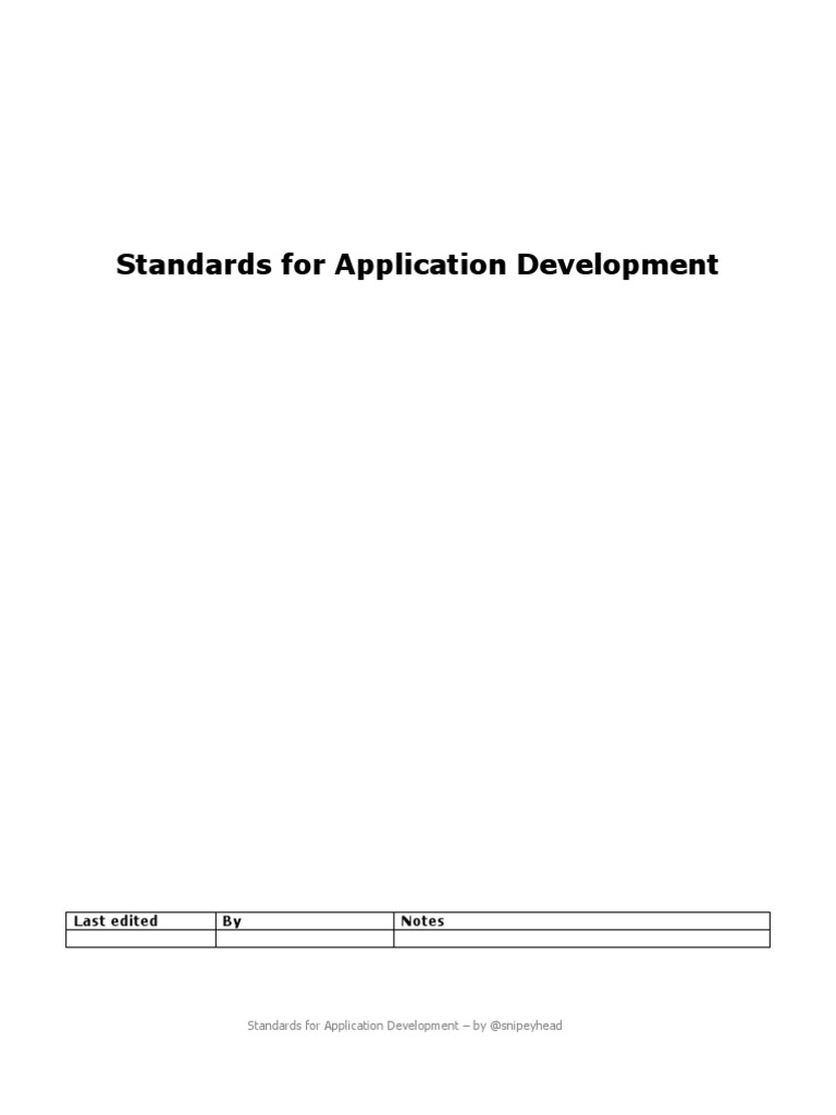 Standards For Application Development | PDF | Password | Transport ...