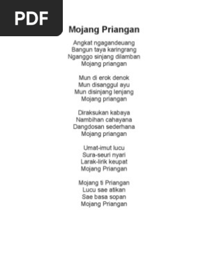 Lirik Lagu Mojang Priangan Pdf