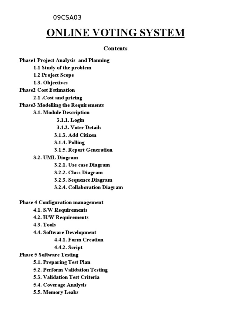 E Voting System Diagrams For Uml