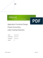Application Functional Design Project Accounting Labor Costing Extension