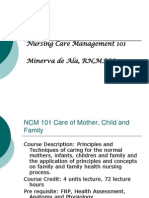 Nursing Care Management 101 Minerva de Ala, RN, MAN