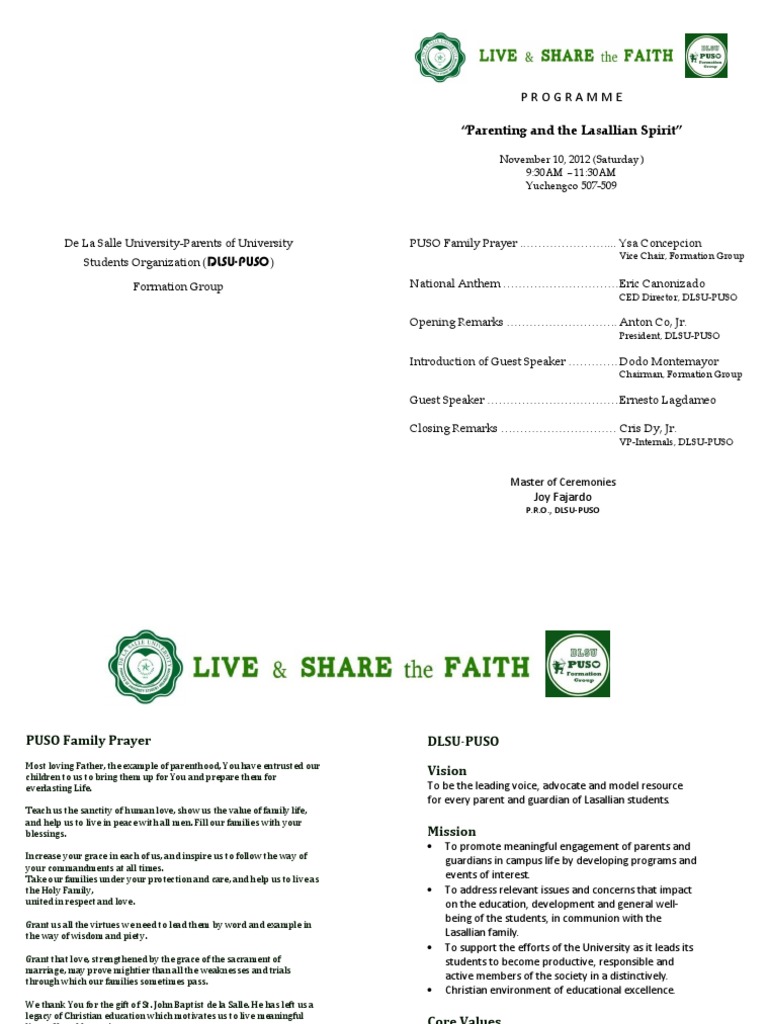 Nov10 Parenting Programme | PDF | Grace In Christianity | Parenting