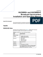 HUC6800+ and HUC6800+C Broadcast Upconverters Installation and Operation Manual