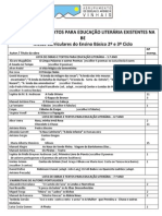 Lista de Obras Metas Curriculares