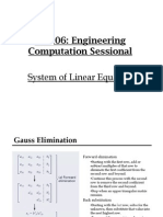 CE206 - System of Linear Equations