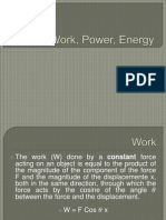 Work, Power, Energy