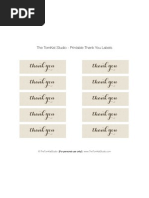 Give Thanks Thank You Labels - Tomkat Studio