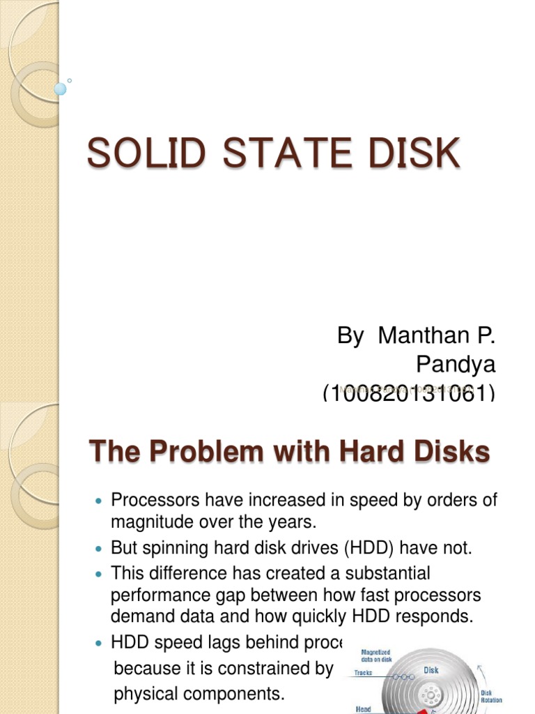Advantages of Solid State Drives | PDF | Solid State Drive | Hard Disk ...