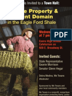 Private Property & Eminent Domain In the Eagleford Shale - Town Hall