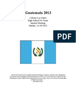 Guatemala 2013 Interest Packet