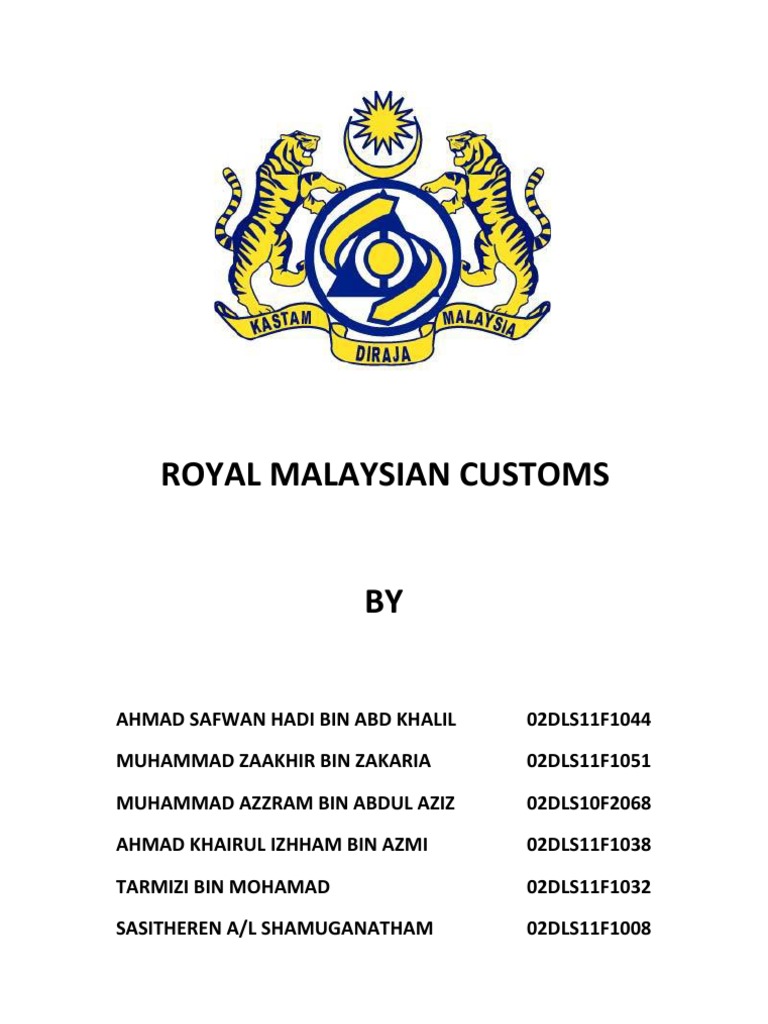 Royal Malaysian Customs PDF Tariff Customs