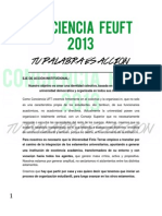 Conciencia UFT - Eje de Accion Institucional - FEUFT 2013