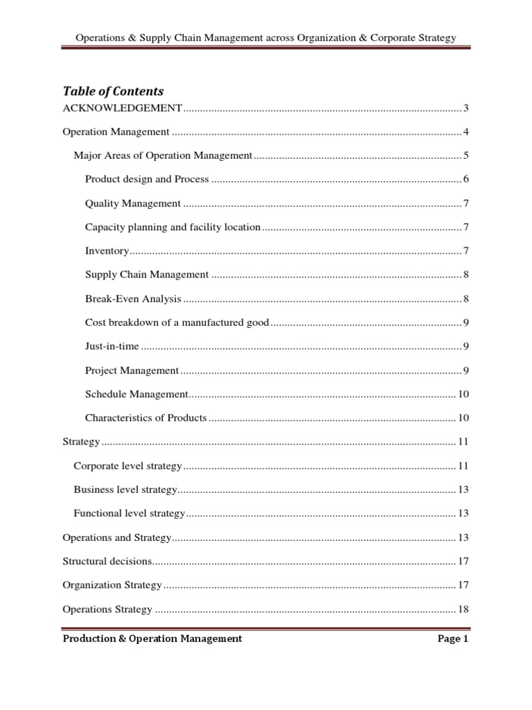 Operations & Supply Chain Management Overview | PDF | Operations ...