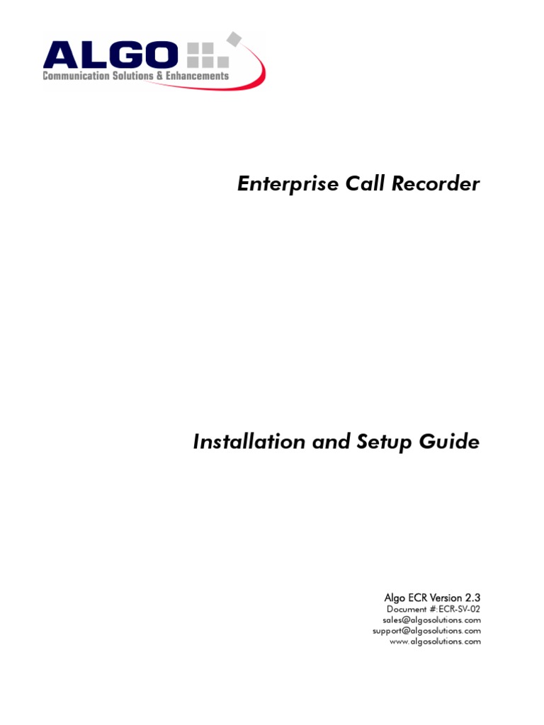 Setup Ecr System , ECR-1810/1820/1880 Bedienungs- und ...