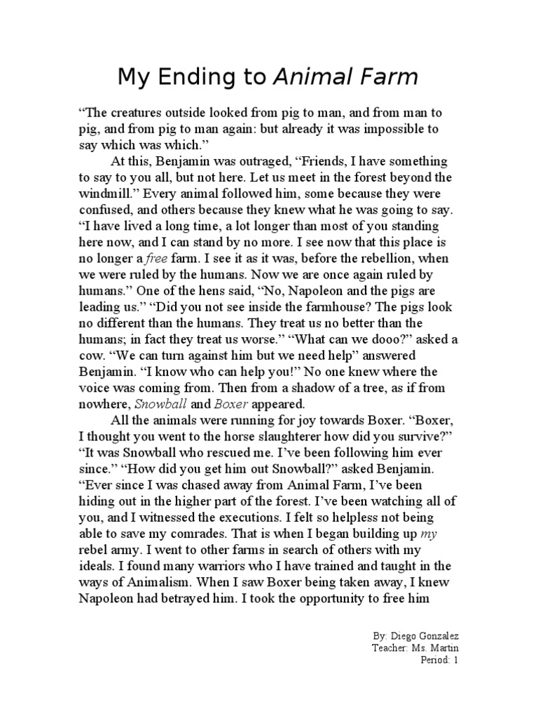 animal farm book ending explained