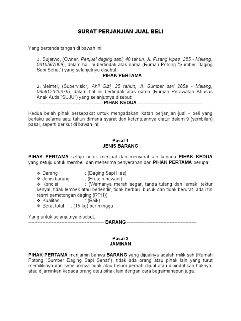 Surat Jual Beli