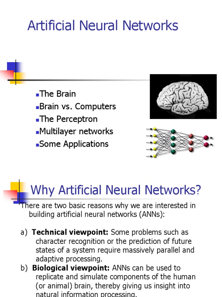 Overview of Artificial Neural Networks | PDF | Artificial Neural ...