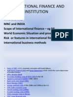 International Finance and Institution