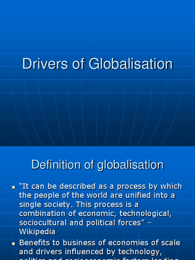 Drivers of Globalisation