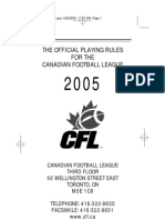 The Official Playing Rules For The CFL 2005