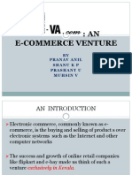 An E-Commerce Venture: BY Pranav Anil Shanu K P Prashant U Muhsin V