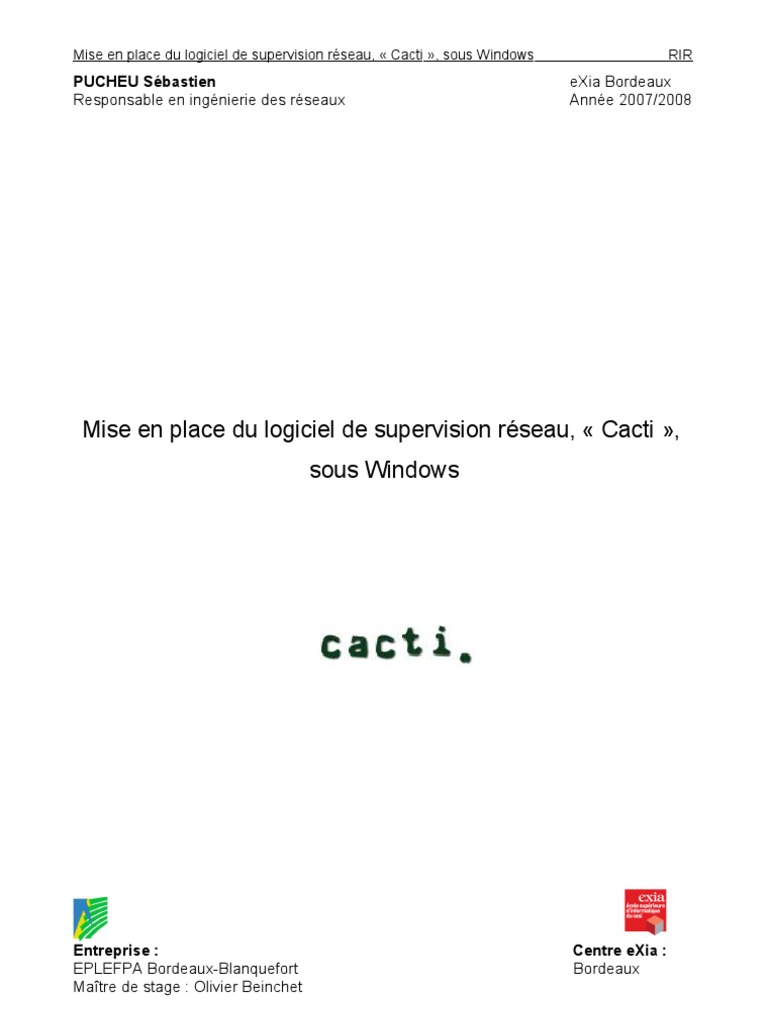 Installation de Cacti sous Windows | PDF | Serveur (Informatique) | PHP
