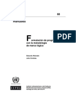 Manual 68 ILPES - CEPAL Formulación de Programas con Metodología de Marco Lógico