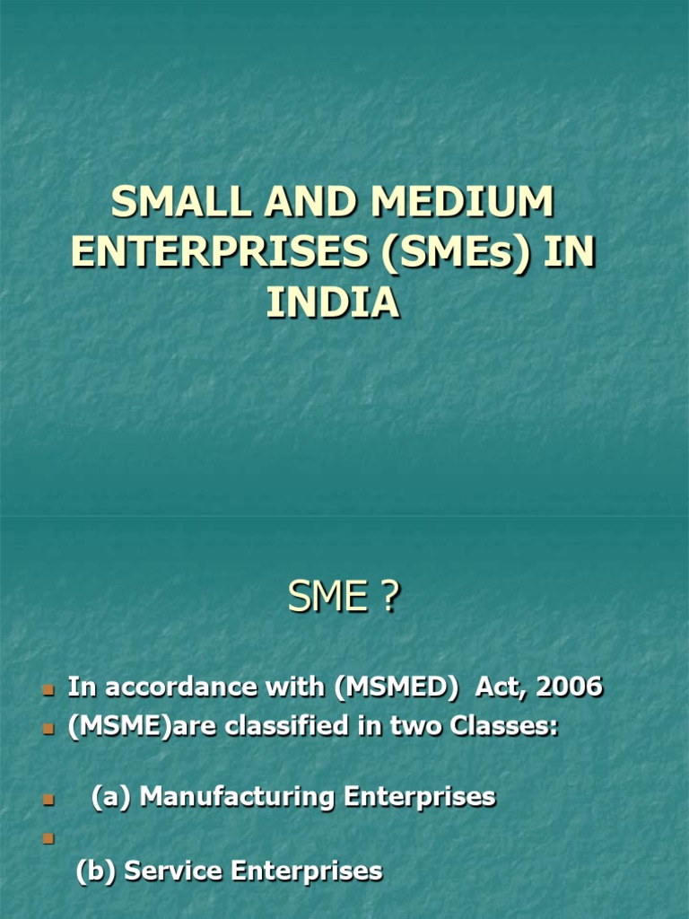 Small and Medium Enterprises PDF Small And Medium Sized Enterprises
