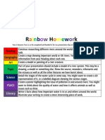 Rainbow Homework Year 5 Autumn Term 2