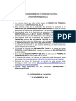 Notas sobre el informe de pasantías