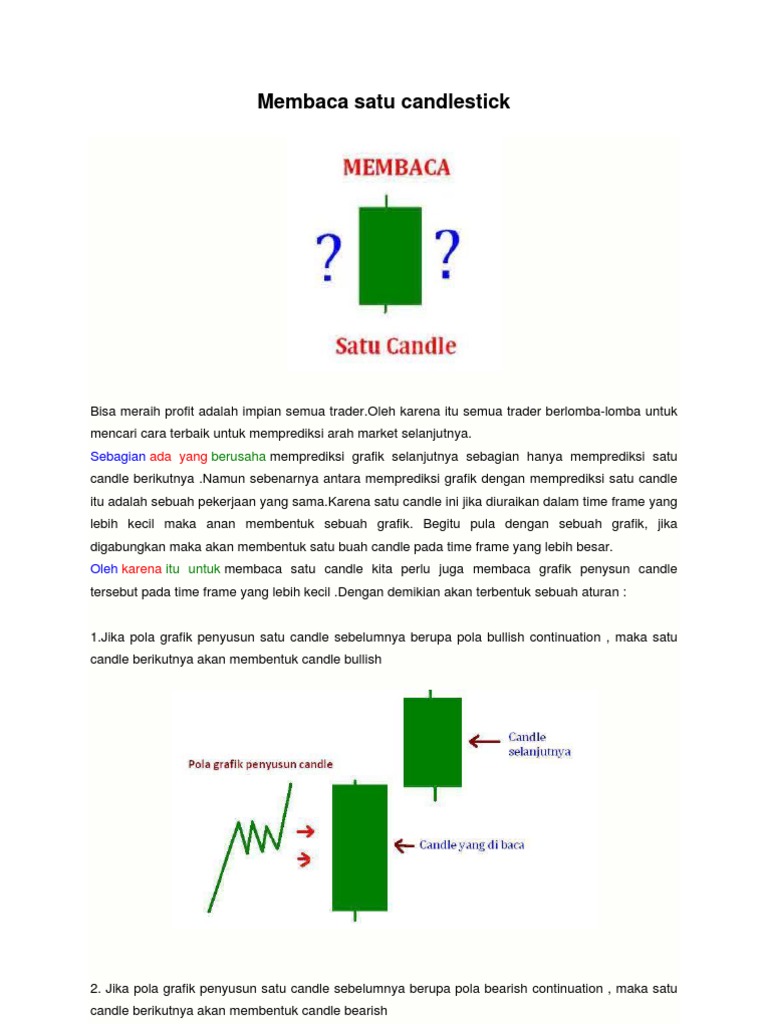 Cara Dan Teknik Membaca Satu Candlestick | PDF