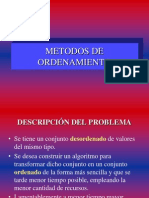 Metodos de Ordenamiento