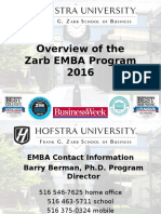 An Overview of The Zarb EMBA Program