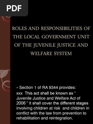 Roles and responsibilities of local government unit