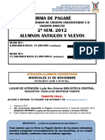 Afiche Firma Pagare 2do Sem 2012