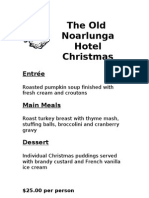 The Old Noarlunga Hotel Christmas Menu One: Entrée