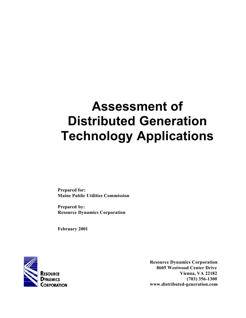 Assesment of DG Technology and Application | PDF