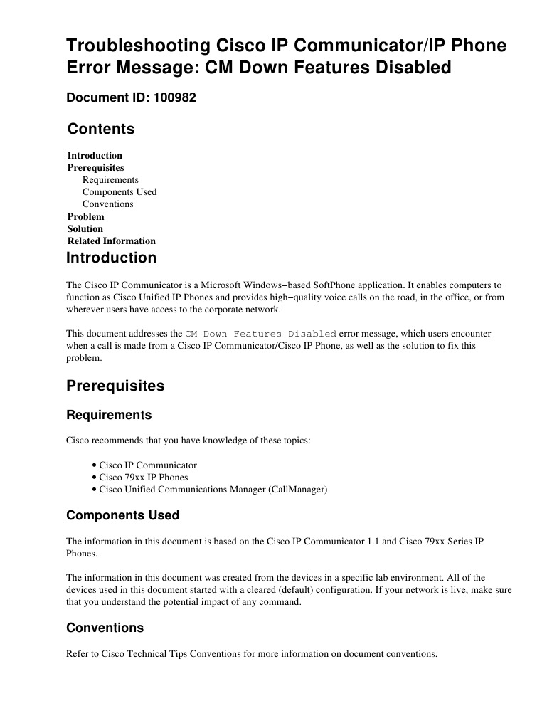 Ipcerror | PDF | Telephone | Cisco Systems
