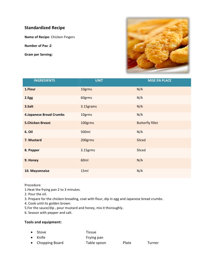 Chicken Fingers02 | PDF