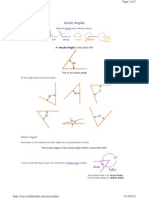 Acute Right Obtuse Straight Reflex Angles