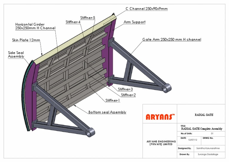 Radial Gate Complete Assembly Specs | PDF