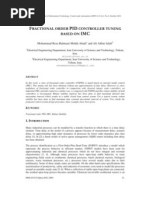 Fractional Order PID Controller Tuning Based On IMC