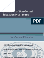 Evaluation of Non-Formal Education Programme