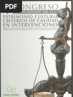 Pasíes, T. et al.  Criterios intervención vidrio arqueológico. GEIIC 2012