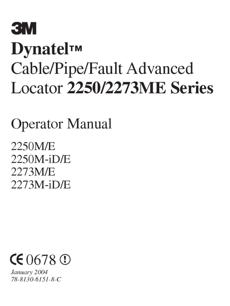 3M Dynatel 2273mid Manual PDF Voltage Frequency