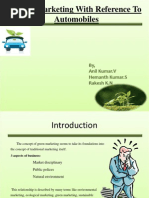 Automobiles: Green Marketing With Reference To