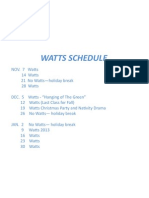 WatTS Schedule