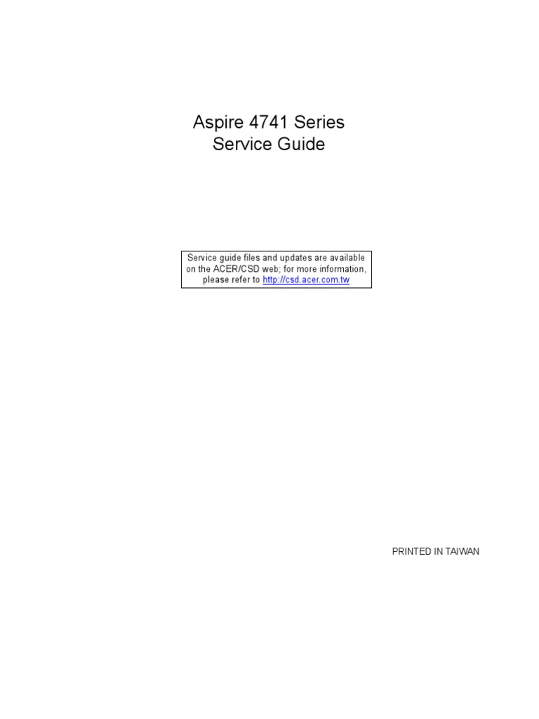 Aspire 4741 | PDF